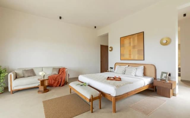 SaffronStays Aurum Villa, Moringa Valley - 3BR hilltop villa with Aravalli views, bonfire & trails n