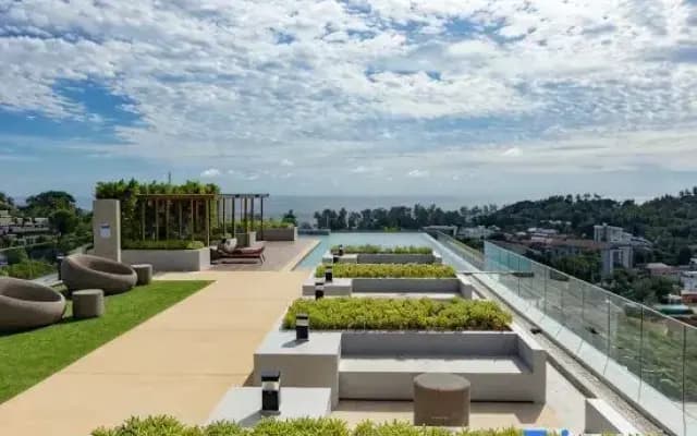 Cozy Studio with Sea View! Rooftop Infinity Pool and Super GYM, Surin Beach