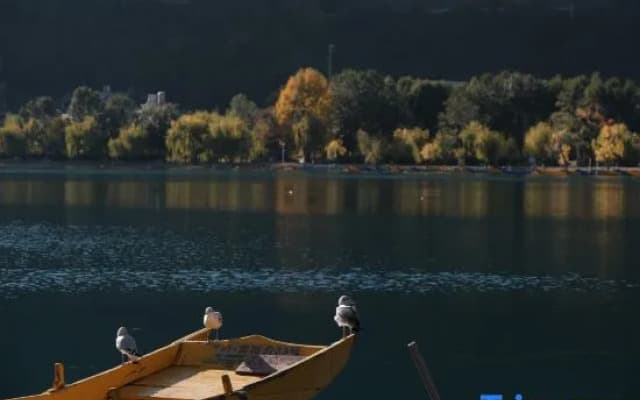 Yan sit lake view luxury B&B (Lugu Lake pig trough boat tour lake big falling water village store)