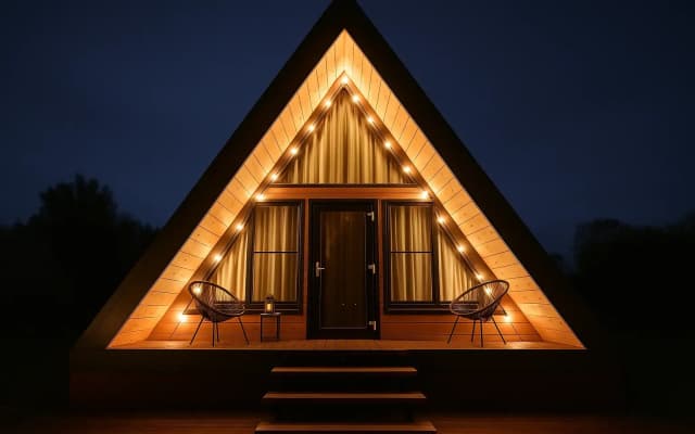 Частный дом A-frame Терракот из дерева 4х местный Ривер Хаус