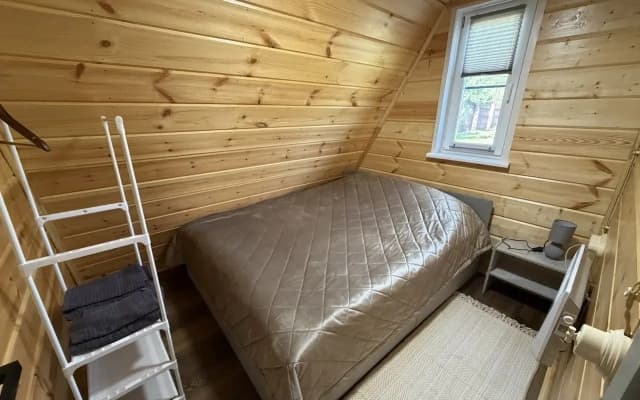 Частный дом A-frame Графит из дерева 4х местный Ривер Хаус