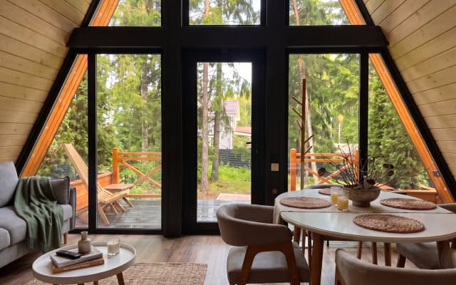 Частный дом A-frame Чан под Открытым Небом Баня Лес 55 км от МКАД