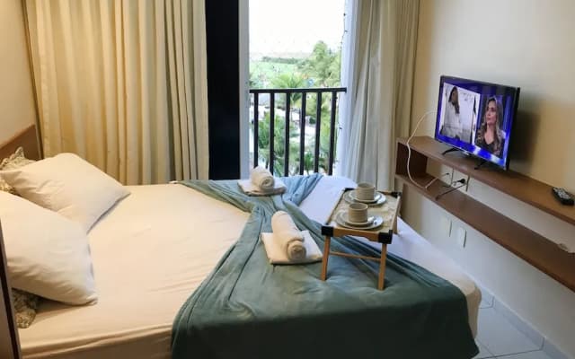 BEACH LIVING, pe na areia, a 400M DO B PARK COM restaurante e TOBOAGUA