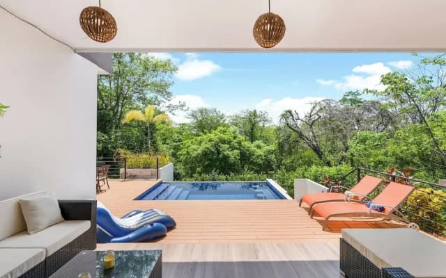 Villa with Minimalist Design & Scenic Deck with Private Infinity Pool and Jungle Views