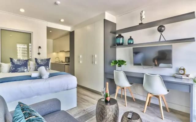 Arty Modern Design Studio with Balcony and Pool