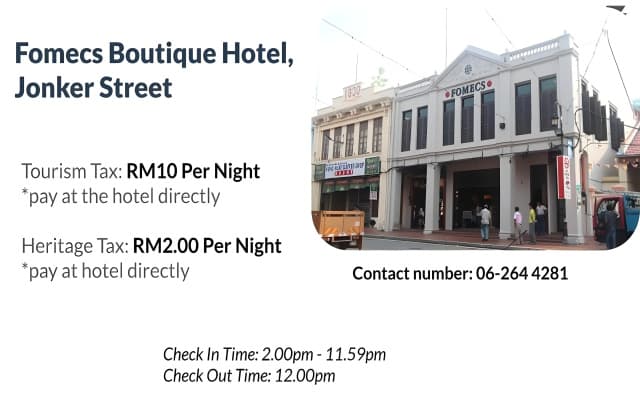 Fomecs Boutique Hotel, Jonker Street