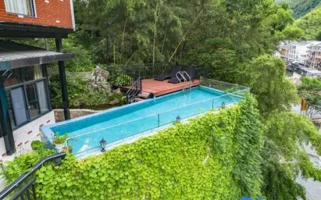 Anji Qingzhuyuan - Near Stream - Half-Air Pool - Elevator Room Viewing Guesthouse