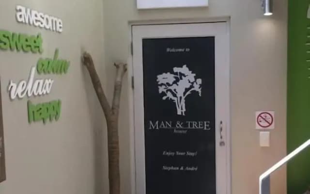 Man And Tree House