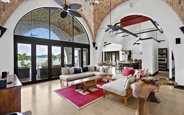 Dreamy Spanish-Style Villa with Sweeping Ocean Views, Elegant Nautical Design & Giant Infinity Pool