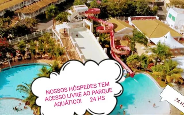 Flat e Parque Resort Lacqua Di Roma com Super Parque Aquático INCLUSO para sua família!