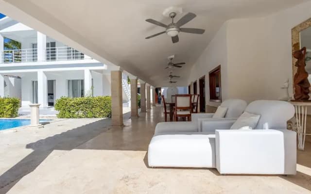 Beachfront 7BR Villa With Pool Maid Los Corales