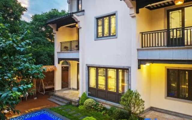 Anji Creek, Starry Sky Swimming Pool, Parent Child Vacation Villa Luxury Creek Stay