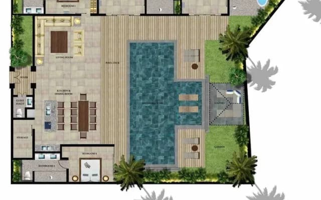 Contemporary 4BR Villa, 400m to Canggu Shore