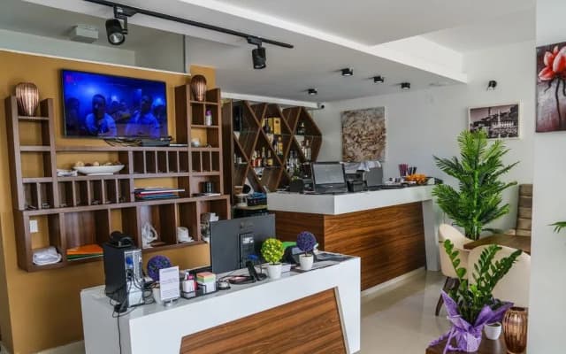 HOTEL MEDITERRANEO LIMAN free private beach for hotel guest
