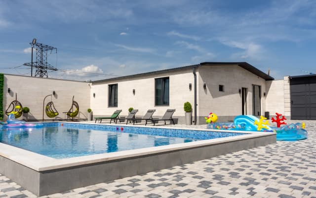 Вилла Santorini villa with pool near airport
